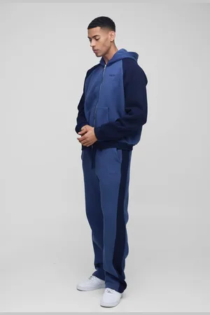 Boohoo Oversized Man Colour Block Zip Hooded Tracksuit - - XL