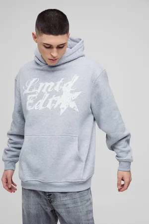 Boohoo Oversized Contrast Stitch Limited Edition Printed Hoodie - - M