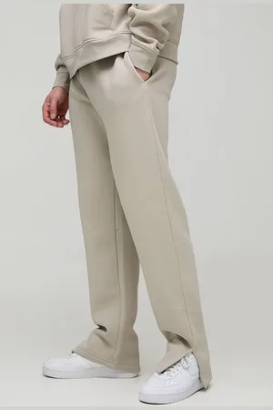 Boohoo Tall 330GSM Regular Fit Split Hem Joggers - - L