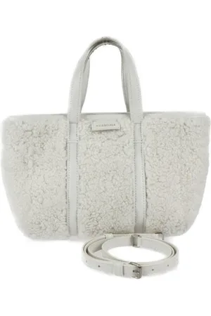 Balenciaga Preloved Hourglass Sherpa Tote Bag Women - Shoulder Bags - One Size