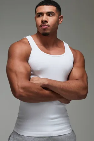 Boohoo Man Active Seamless Rib Muscle Fit Vest - - L