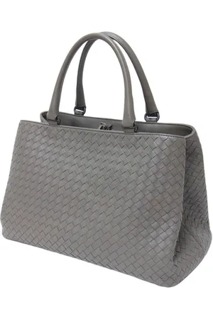Bottega Veneta Preloved Intrecciato Large Tote Leather Women Handbags - One Size