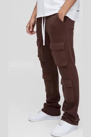 Boohoo Slim Fit Multi Pocket Flare Stacked Jogger - - M