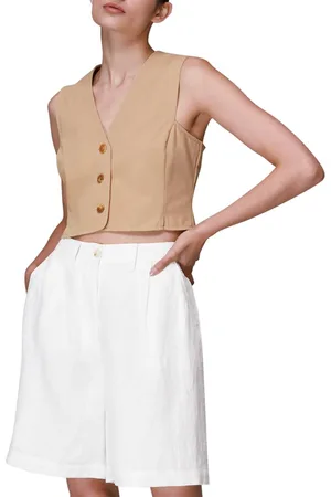 Whistles Womens Kaia Waistcoat Plain - - 12