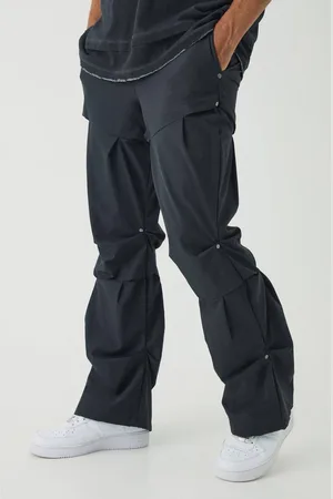 Boohoo Slim Fit Flare Stacked Trousers With Ruched Detail - - XS