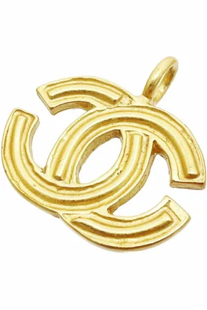 CHANEL Preloved CC Logo Pendant Women - Gold Necklaces - - One Size
