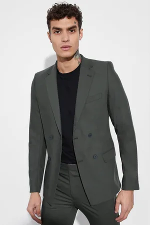 Boohoo Super Skinny Double Breasted Blazer - - 42