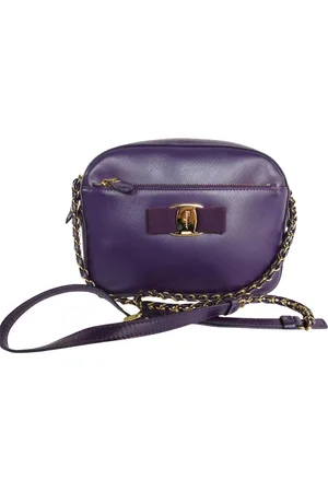 Salvatore Ferragamo Preloved 21G508 Chain Bag Leather Women Shoulder Bags - One Size
