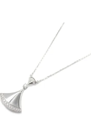 Bvlgari Preloved Serpenti Diamond Pendant Necklace Women - Silver - - One Size
