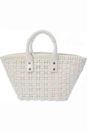 Balenciaga Preloved Mini Everyday Tote Bag Woven Leather Women - Handbags - One Size