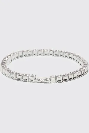 Boohoo Iced Tennis Chain Bracelet - - One Size