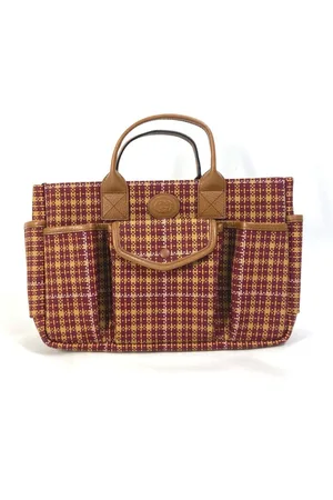 Gucci Preloved Plaid Tote Handbag Women - - One Size