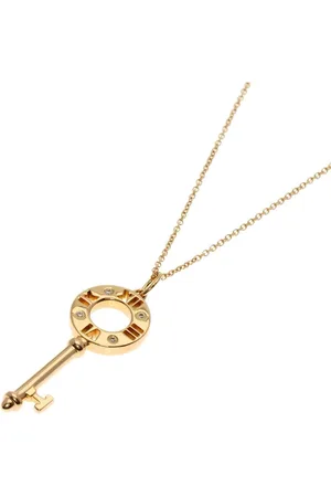 Tiffany & Co. Preloved Key pendant necklace Roman numerals Women - Gold - - One Size