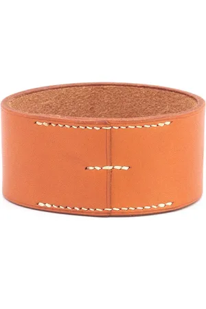 Hermès Preloved Leather Cuff Bracelet Women - Camel - - One Size