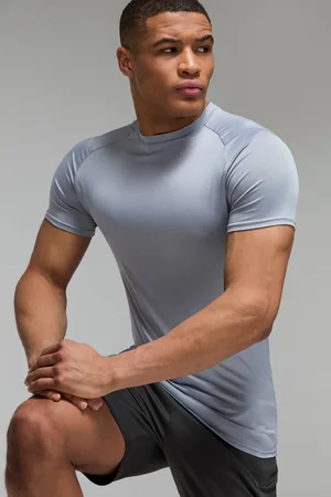 Boohoo Man Active Lightweight Essentials Gym Muscle Fit Raglan T-shirt - - L