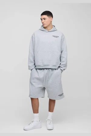 Boohoo Oversized Boxy Limited Drop Crotch Hooded Short Tracksuit - - M