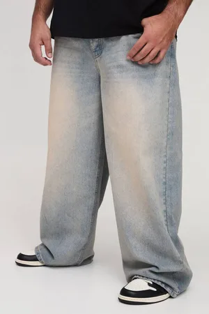 Boohoo Plus Stonewash Baggy Jeans - - 44
