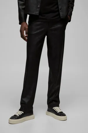 Boohoo Straight Fit Antique Suedette Half Fixed Waistband Trouser - - M