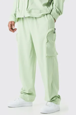 Boohoo Plus Technical Stretch Elasticated Waist Zip Cargo Trouser - - XXL