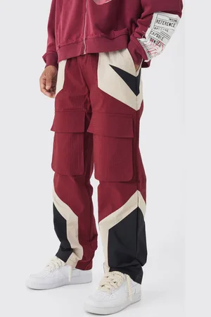 Boohoo Elasticated Waist Relaxed Ripstop MOTO Cargo Trousers - - XS
