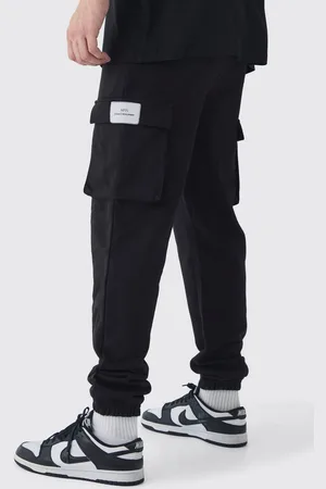 Boohoo Tall Woven Tab Slim Fit Cargo Joggers - - XL
