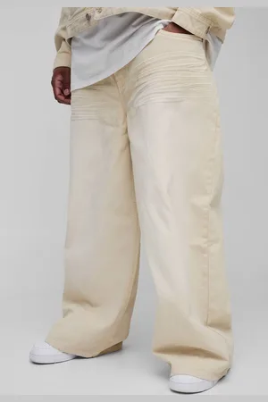 Boohoo Plus Washed Baggy Jeans - - 42