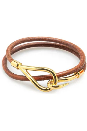 Hermès Preloved Leather Bracelet Collier de Chien Style Women - Gold Costume - - One Size
