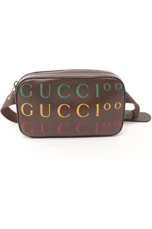Gucci Preloved 100 Leather Belt Bag Unisex Clutch Bags - One Size