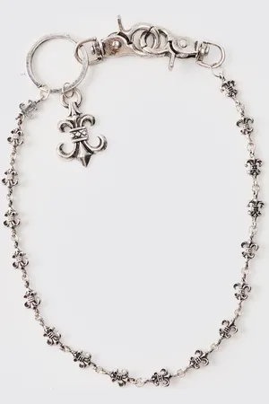 Boohoo Jean Chain with Anchor Hardware - - One Size