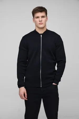 Boohoo Tall Smart Knitted Bomber - - S