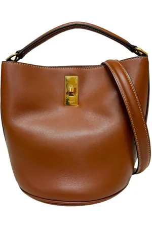 Céline Preloved Bucket Bag Tan Leather Shoulder Women - Shoulder Bags - One Size
