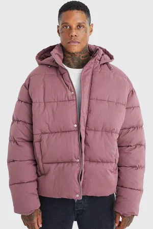 Boohoo Boxy Crinkle Nylon Puffer - - S