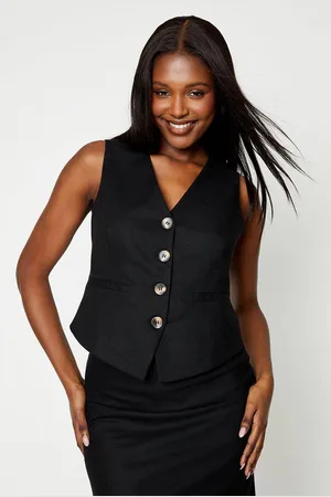 Dorothy Perkins Womens Button Detail Waistcoat - - 16