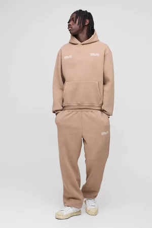 Boohoo Oversized Boxy Man Wash Hooded Tracksuit - - M