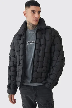 Boohoo Tall Hand Weft Nylon Puffer Jacket In - S