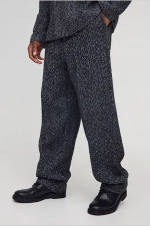 Boohoo Relaxed Fit Boucle Tailored Trouser - - 34