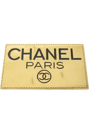 CHANEL Preloved Paris Gold Emblem Pin Women Brooches - - One Size