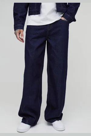 Boohoo Tall Baggy Contrast Stitch Denim Jeans - - 34