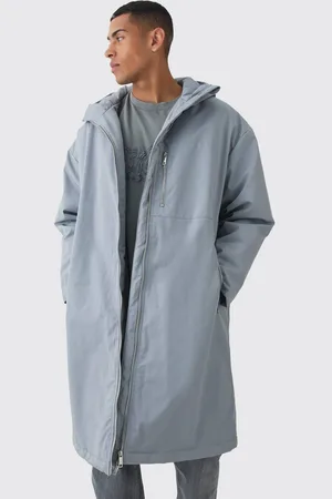 Boohoo Oversized Padded Tech Longline Mac In - XS