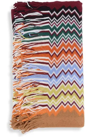 Missoni Zigzag Knit Scarf Multicolor Chevron Women Scarves - One Size