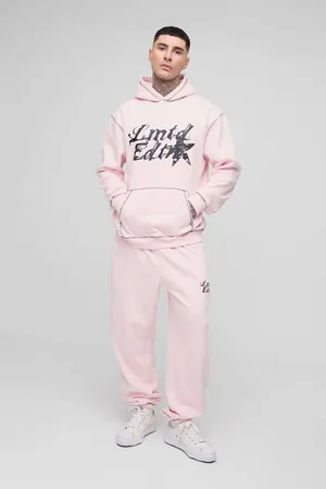 Boohoo Tall Oversized Contrast Stitch Lmted Hooded Tracksuit - - M