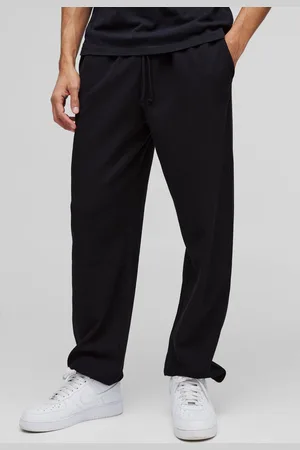 Boohoo Oversized Man Embroidered Waffle Cuffed Joggers - - M