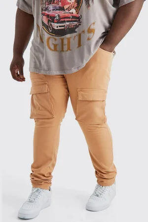 Boohoo Plus Fixed Waist Skinny Stacked Zip Cargo Trouser - - 40
