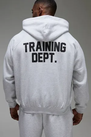 Boohoo Man Active Training Dept Oversized Boxy Zip Through Hoodie - - M