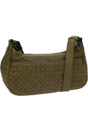 Bottega Veneta Preloved Intrecciato Shoulder Bag Olive Women - Khaki - One Size