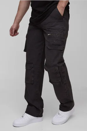 Boohoo Tall Washed Ripstop Embroidered Relaxed Fit Cargo Trousers - - 40
