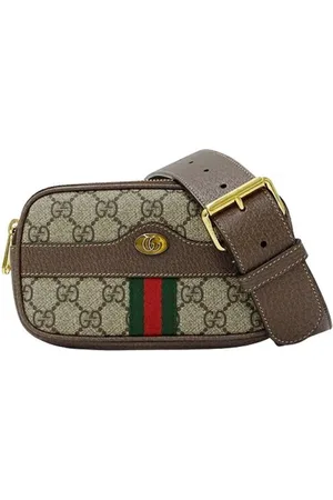 Gucci Preloved GG Supreme Belt Bag BeigeEbony Unisex - Clutch Bags - One Size