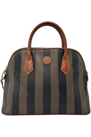 Fendi Preloved Zucca Striped Dome Satchel Women - Handbags - One Size
