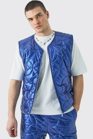 Boohoo Tall Metallic Quilted Gilet - - XL