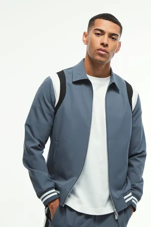 Boohoo Regular Fit Tailored Collared Varsity Bomber Jacket - - S